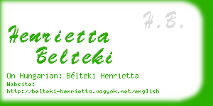 henrietta belteki business card